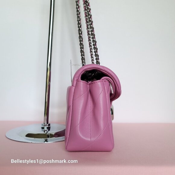 COACH Tabby 26 Quilted Smooth Nappa Leather MEDIUM Shoulder Bag - Fuchsia color⭐ - Picture 10 of 16